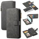 CaseMe-007 Detachable Multifunctional Horizontal Flip Leather Case with Card Slot & Holder & Zipper Wallet & Photo Frame for Galaxy Note 10(Black) - 1