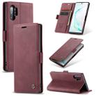 CaseMe-013 Multifunctional Horizontal Flip Leather Case with Card Slot & Holder & Wallet for Galaxy Note 10+(Wine) - 1