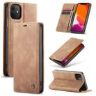 CaseMe-013 Multifunctional Horizontal Flip Leather Case with Card Slot & Holder & Wallet for iPhone 11(Brown) - 1