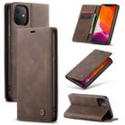 CaseMe-013 Multifunctional Horizontal Flip Leather Case with Card Slot & Holder & Wallet for iPhone 11(coffee) - 1