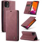 CaseMe-013 Multifunctional Horizontal Flip Leather Case with Card Slot & Holder & Wallet for iPhone 11 Pro Max(Wine) - 1