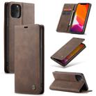 CaseMe-013 Multifunctional Horizontal Flip Leather Case with Card Slot & Holder & Wallet for iPhone 11 Pro Max(coffee) - 1