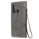 Pressed Printing Butterfly Pattern Horizontal Flip PU Leather Case with Holder & Card Slots & Wallet & Lanyard For Huawei P20 Lite 2019 / Nova 5i(Grey) - 3