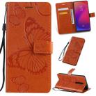 Pressed Printing Butterfly Pattern Horizontal Flip PU Leather Case with Holder & Card Slots & Wallet & Lanyard For Xiaomi Mi 9T & Mi 9T Pro & Redmi K20 & K20 Pro(Orange) - 1