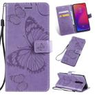 Pressed Printing Butterfly Pattern Horizontal Flip PU Leather Case with Holder & Card Slots & Wallet & Lanyard For Xiaomi Mi 9T & Mi 9T Pro & Redmi K20 & K20 Pro(Purple) - 1