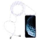 Four-Corner Anti-Fall Transparent TPU Mobile Phone Case With Lanyard for iPhone 11 Pro(White) - 1