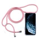 Four-Corner Anti-Fall Transparent TPU Mobile Phone Case With Lanyard for iPhone 11 Pro(Pink) - 1