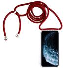 Four-Corner Anti-Fall Transparent TPU Mobile Phone Case With Lanyard for iPhone 11 Pro(Red) - 1