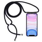 Four-Corner Anti-Fall Transparent TPU Mobile Phone Case With Lanyard for iPhone 11(Black) - 1