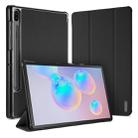 DUX DUCIS Domo Series Horizontal Flip Magnetic PU Leather Case with Three-folding Holder & Sleep / Wake-up Function for Galaxy Tab S6 / T860(Black) - 1