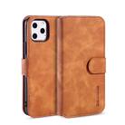 DG.MING Retro Oil Side Horizontal Flip Case with Holder & Card Slots & Wallet for iPhone 11 Pro(Brown) - 1