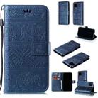 For iPhone 11 Pro Max Elephant Embossing Horizontal Flip Leather Case with Holder & Card Slots & Wallet & Lanyard (Blue) - 1