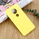 Solid Color Liquid Silicone Shockproof Full Coverage Case For Motorola Moto G7 Play(Yellow) - 1