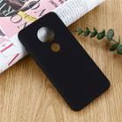 Solid Color Liquid Silicone Shockproof Full Coverage Case For Motorola Moto G7 Play(Black) - 1