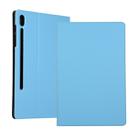 Voltage Elastic Texture Horizontal Flip Leather Case for Galaxy Tab S6 T860, with Holder(Sky Blue) - 1