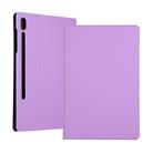 Voltage Elastic Texture Horizontal Flip Leather Case for Galaxy Tab S6 T860, with Holder(Purple) - 1