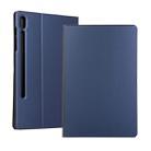 Voltage Elastic Texture Horizontal Flip Leather Case for Galaxy Tab S6 T860, with Holder(Blue) - 1