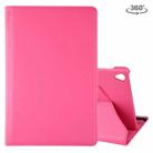 Litchi Texture Horizontal Flip 360 Degrees Rotation Leather Case with Holder for Huawei MediaPad M6 10.8(Rose Red) - 1