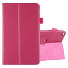 Litchi Texture Horizontal Flip Leather Case with Holder for Galaxy Tab A8.0 T290(Rose Red) - 1