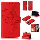 Feather Pattern Litchi Texture Horizontal Flip Leather Case with Wallet & Holder & Card Slots For OnePlus 7 Pro(Red) - 1