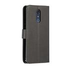 Feather Pattern Litchi Texture Horizontal Flip Leather Case with Wallet & Holder & Card Slots For LG Stylo 4(Gray) - 5