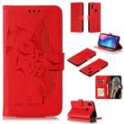 Feather Pattern Litchi Texture Horizontal Flip Leather Case with Wallet & Holder & Card Slots For Xiaomi Redmi Note 7(Red) - 1