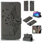 Feather Pattern Litchi Texture Horizontal Flip Leather Case with Wallet & Holder & Card Slots For Xiaomi Redmi Note 7(Gray) - 1