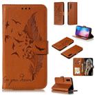 Feather Pattern Litchi Texture Horizontal Flip Leather Case with Wallet & Holder & Card Slots For Xiaomi Mi 9(Brown) - 1