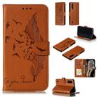 Feather Pattern Litchi Texture Horizontal Flip Leather Case with Wallet & Holder & Card Slots For Xiaomi Mi CC9(Brown) - 1