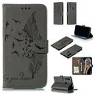 Feather Pattern Litchi Texture Horizontal Flip Leather Case with Wallet & Holder & Card Slots For Huawei P Smart Z / Y9 Prime (2019)(Gray) - 1