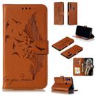 Feather Pattern Litchi Texture Horizontal Flip Leather Case with Wallet & Holder & Card Slots For Huawei P Smart Z / Y9 Prime (2019)(Brown) - 1