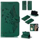Feather Pattern Litchi Texture Horizontal Flip Leather Case with Wallet & Holder & Card Slots For Huawei P30(Green) - 1