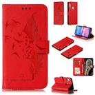 Feather Pattern Litchi Texture Horizontal Flip Leather Case with Wallet & Holder & Card Slots For Huawei Y6 (2019) / Honor Play 8A(Red) - 1