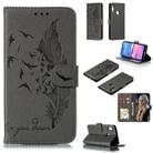 Feather Pattern Litchi Texture Horizontal Flip Leather Case with Wallet & Holder & Card Slots For Huawei Y6 (2019) / Honor Play 8A(Gray) - 1