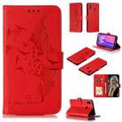 Feather Pattern Litchi Texture Horizontal Flip Leather Case with Wallet & Holder & Card Slots For Huawei Y9 (2019)(Red) - 1
