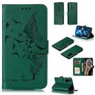 Feather Pattern Litchi Texture Horizontal Flip Leather Case with Wallet & Holder & Card Slots For Huawei Honor 20 Pro(Green) - 1