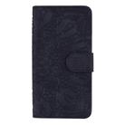 Calf Pattern Double Folding Design Embossed Leather Case with Wallet & Holder & Card Slots For iPhone SE 2020 & 8 & 7(Black) - 1
