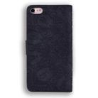 Calf Pattern Double Folding Design Embossed Leather Case with Wallet & Holder & Card Slots For iPhone SE 2020 & 8 & 7(Black) - 2