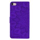 Calf Pattern Double Folding Design Embossed Leather Case with Wallet & Holder & Card Slots For iPhone SE 2020 & 8 & 7(Purple) - 3