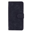 For iPhone X / XS Calf Pattern Double Folding Design Embossed Leather Case with Wallet & Holder & Card Slots(Black) - 2