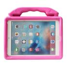 Shockproof EVA Thumb Bumper Case with Handle & Holder for iPad 9.7(Rose Red) - 1