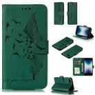 For iPhone SE 2022 / SE 2020 / 8 / 7 Feather Pattern Litchi Texture Horizontal Flip Leather Case with Wallet & Holder & Card Slots(Green) - 1