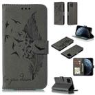 For iPhone 11 Pro Feather Pattern Litchi Texture Horizontal Flip Leather Case with Wallet & Holder & Card Slots (Gray) - 1