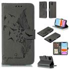 For iPhone 11 Feather Pattern Litchi Texture Horizontal Flip Leather Case with Wallet & Holder & Card Slots (Gray) - 1