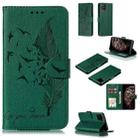 For iPhone 11 Pro Max Feather Pattern Litchi Texture Horizontal Flip Leather Case with Wallet & Holder & Card Slots (Green) - 1