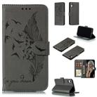 For iPhone XR Feather Pattern Litchi Texture Horizontal Flip Leather Case with Wallet & Holder & Card Slots(Gray) - 1