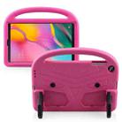 Shockproof EVA Bumper Case with Handle & Holder for Galaxy Tab A 10.1 T510 / T515(Rose Red) - 1