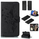 Feather Pattern Litchi Texture Horizontal Flip Leather Case with Wallet & Holder & Card Slots For Galaxy J4+(Black) - 1
