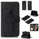 Feather Pattern Litchi Texture Horizontal Flip Leather Case with Wallet & Holder & Card Slots For Galaxy M10(Black) - 1