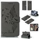 Feather Pattern Litchi Texture Horizontal Flip Leather Case with Wallet & Holder & Card Slots For Galaxy Note9(Gray) - 1